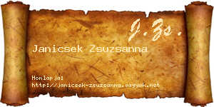 Janicsek Zsuzsanna névjegykártya